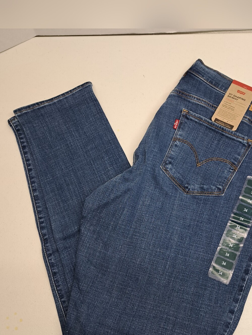 Levi Strauss Women's 311 Shaping Skinny Mid Rise Denim Blue Jeans Size 34x30